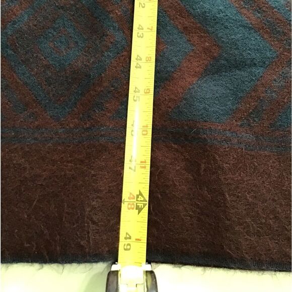 American Eagle Outfitters Southwestern Fringed Poncho Shawl One Size - Picture 9 of 9